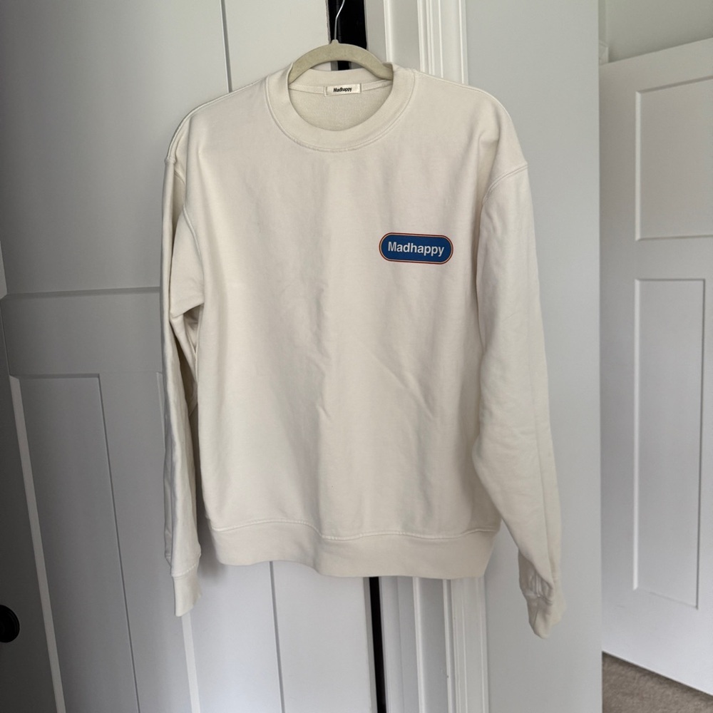 Madhappy Off-White Crewneck Classics Logo Sweatshirt Pullover